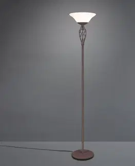 Stojací lampy Trio Lighting Stojací lampa Rustica s nožním vypínačem, rezavá