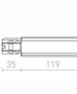 Kolejnice a příslušenství 3fáze RED - DESIGN RENDL RENDL EUTRAC podélný spoj s možností napájení bílá 230V  R11320