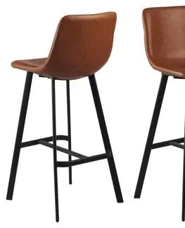 Barové židle Actona Barová židle Oregon 103 cm brandy hnědá