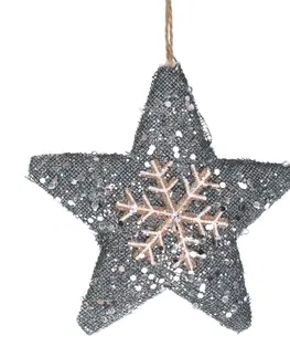Vánoční dekorace Vánoční závěsná hvězda Miram, 13,5 x 13,5 cm