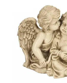 Sošky, figurky-andělé PROHOME - Andělé sedící se srdcem 21,5cm