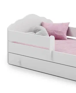 Postele ArtAdrk Dětská postel CASIMO | se zásuvkou a zábranou Provedení: Dva pejsky