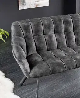 Lavice do jídelny LuxD Designová lavice Vallerina 165 cm šedý samet