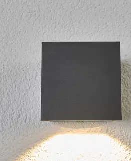 Venkovní nástěnná svítidla Lucande Merjem - LED venkovní nástěnné svítidlo tmavě šedé