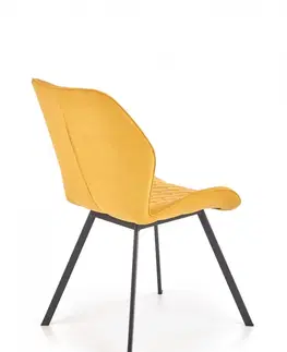 Židle HALMAR Designová židle Eviana hořčicová