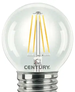 LED žárovky CENTURY LED FILAMENT MINI GLOBE ČIRÁ 6W E27 2700K 806Lm 360d 45x72mm IP20 CEN INH1G-062727