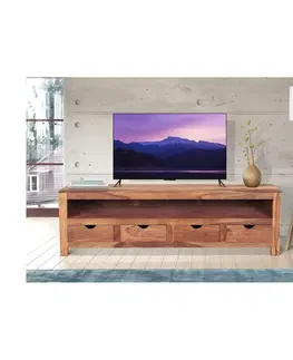 TV stolky TV stolek Amba 160x50x45 z indického masivu palisandr / sheesham