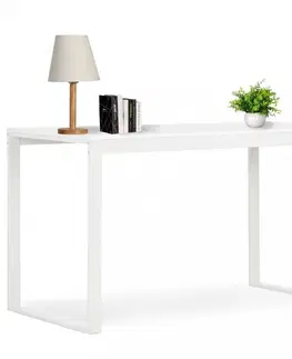 Pracovní stoly Psací stůl 120x60 cm dřevotříska / ocel Dekorhome Černá / dub