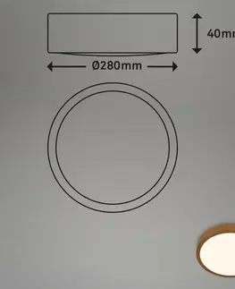 LED stropní svítidla BRILONER LED přisazené svítidlo, pr. 28 cm, 16 W, 2000 lm, barva dřeva BRILO 3724-014