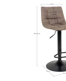 Barové židle Norddan Designová barová židle Dominik světle hnědá