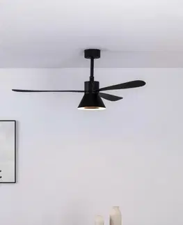 Ventilátory FARO AMELIA L CONE LED stropní ventilátor, černá