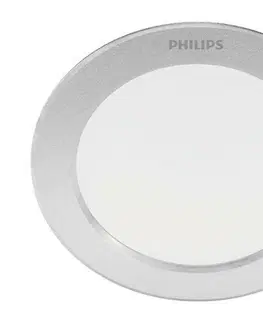 Bodovky do podhledu na 230V LED Zapuštěné bodové svítidlo Philips DIAMOND CUT DL251 8718699778057 3,5W 300lm2700K IP20 9,5cm stříbrné