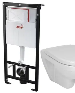 WC sedátka ALCADRAIN Sádromodul předstěnový instalační systém bez tlačítka + WC JIKA LYRA PLUS + SEDÁTKO DURAPLAST AM101/1120 X LY6