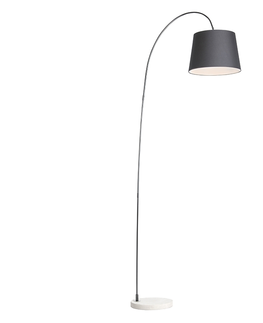 Stojaci lampy Moderní stojací lampa s černým stínidlem - Bend