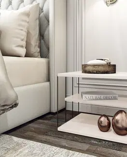 Stolky do obývacího pokoje Kalune Design Odkládací stolek Lifon bílý