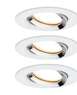 Podhledové světlo Paulmann Paulmann Nova Plus 3 ks LED-spot kulatý bílá-chrom