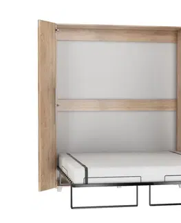 bez úložného prostoru Sklápěcí postel dvoulůžko ve skříni Terry 160x200