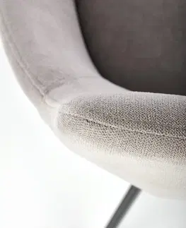 Židle HALMAR Designová židle Leny světle šedá