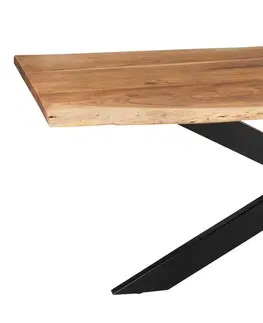 Jídelní stoly Obdélníkový jídelní stůl s deskou z akáciového dřeva Gerard Acacia - 200*90*76 cm J-Line by Jolipa 23903