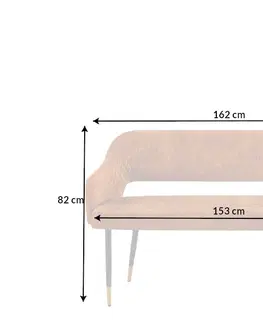 Lavice do jídelny LuxD Designová lavice Laney 162 cm hořčičný samet