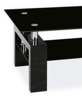 Konferenční stolky Konferenční stolek MOLUNAT 2, černý lak