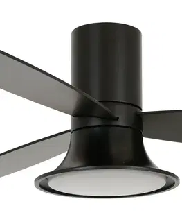 Stropní ventilátory se světlem Beacon Lighting Stropní ventilátor Flusso s LED světlem, černý
