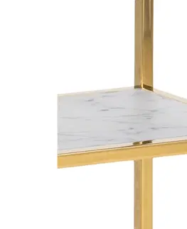 Regály a poličky Dkton Designová police Agostino 79 cm zlatá - sklo
