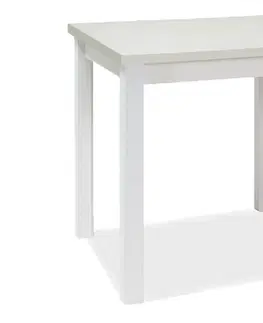 Dřevěné jídelní stoly Signal Jídelní stůl Adam | 90 x 65 cm Barva: bílý mat