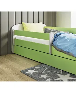 Dětské postýlky Kocot kids Dětská postel Babydreams Ledové království zelená, varianta 70x140, se šuplíky, s matrací