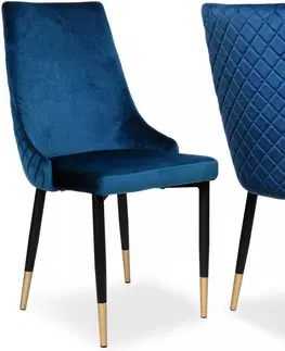 Židle TZB Čalouněná jídelní židle VERMONT modrá