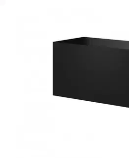 TV stolky Vivaldi TV stolek Slant s LED osvětlením 160 cm černý mat/černý lesk