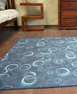 Koberce a koberečky Dywany Lusczow Koberec DROPS Bubbles šedo-modrý, velikost 200