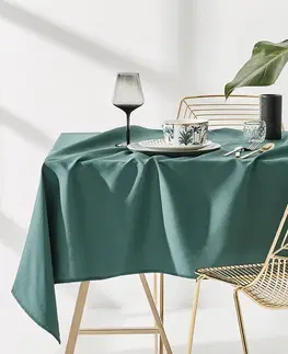 Dekorační ubrusy Ubrus na stůl v zelené barvě bez potisku 130 x 180 cm