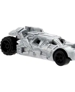 Hračky MATTEL - Hot Wheels auto stříbrné "Batmobile" 7cm