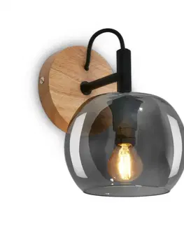 Designová nástěnná svítidla BRILONER Nástěnné svítidlo, 21 cm, 1x E14, max. 10W, barva dřeva BRI 2143014