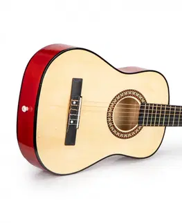Hudební nástroje pro děti Dřevěná kytara Louisa EcoToys hnědá