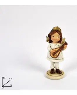 Sošky, figurky - andělé PROHOME - Anděl muzikant 14cm různé druhy