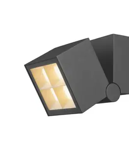 LED venkovní nástěnná svítidla BIG WHITE (SLV) S-CUBE nástěnné a stropní přisazené svítidlo, 2700/3000 K, 15 W, PHASE, 80°, antracit 1007458