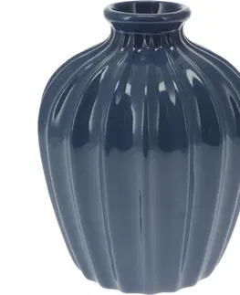 Vázy keramické Porcelánová váza Sevila, 11,5 x 15 cm, modrá