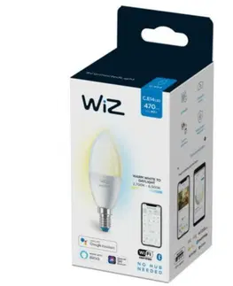 LED žárovky LED Žárovka WiZ Tunable White 8718699787073 E14 C37 4,9-40W 470lm 2700-6500K, stmívatelná