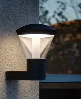 LED venkovní nástěnná svítidla FARO SHELBY LED nástěnná lampa, tmavě šedá