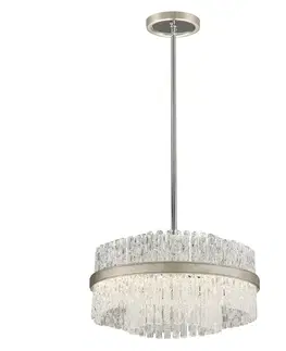 Designová závěsná svítidla HUDSON VALLEY závěsné svítidlo CHIME kov/ocel/sklo stříbrná/čirá E14 4x60W 204-44-CE