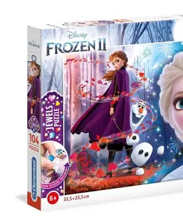 Hračky puzzle CLEMENTONI - Puzzle 104 Frozen2 s kamínky