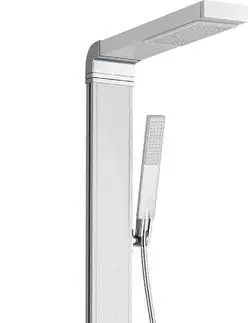 Sprchy a sprchové panely AQUALINE ROME sprchový sloup k napojení na baterii, hlavová, ruční sprcha, chrom SL760