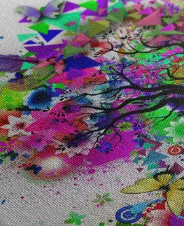 Abstraktní obrazy Obraz květinový strom plný barev