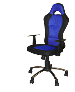 Kancelářské židle Kancelářské křeslo CYRIL, černá/modrá