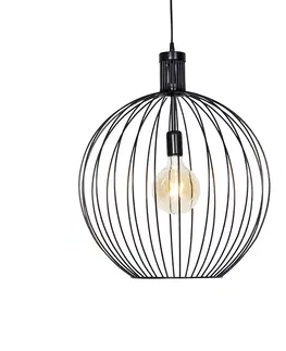 Zavesna svitidla Designová závěsná lampa černá 50 cm - Wire Dos