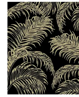 Ubrousky Černo-zlaté papírové ubrousky Palm - 33*33 cm (20ks) J-Line by Jolipa 5290