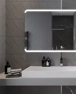 Koupelnová zrcadla MEXEN Nida zrcadlo s osvětlením 140 x 80 cm, LED 600 9806-140-080-611-00