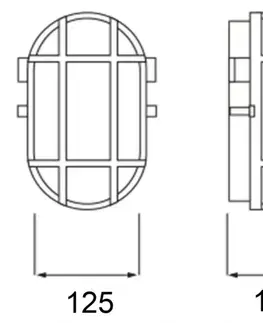 Rustikální venkovní nástěnná svítidla Light Impressions Deko-Light stropní a nástěnné přisazené svítidlo - Syrma Oval, 1x max. 42 W E27, černá 731168